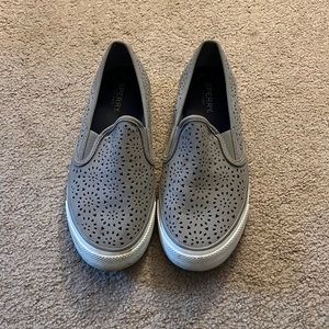 Gray Sperry sneakers